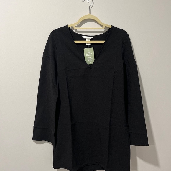 NWT H&M Women's V-Neck Black Dress - Picture 8 of 12